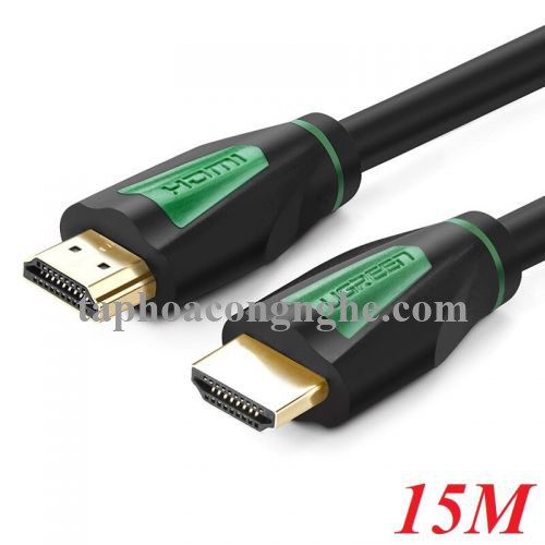 Ugreen 30197 15M màu Đen Cáp tín hiệu HDMI chuẩn 1.4 hỗ trợ phân giải 4K * 2K HD116 30030197